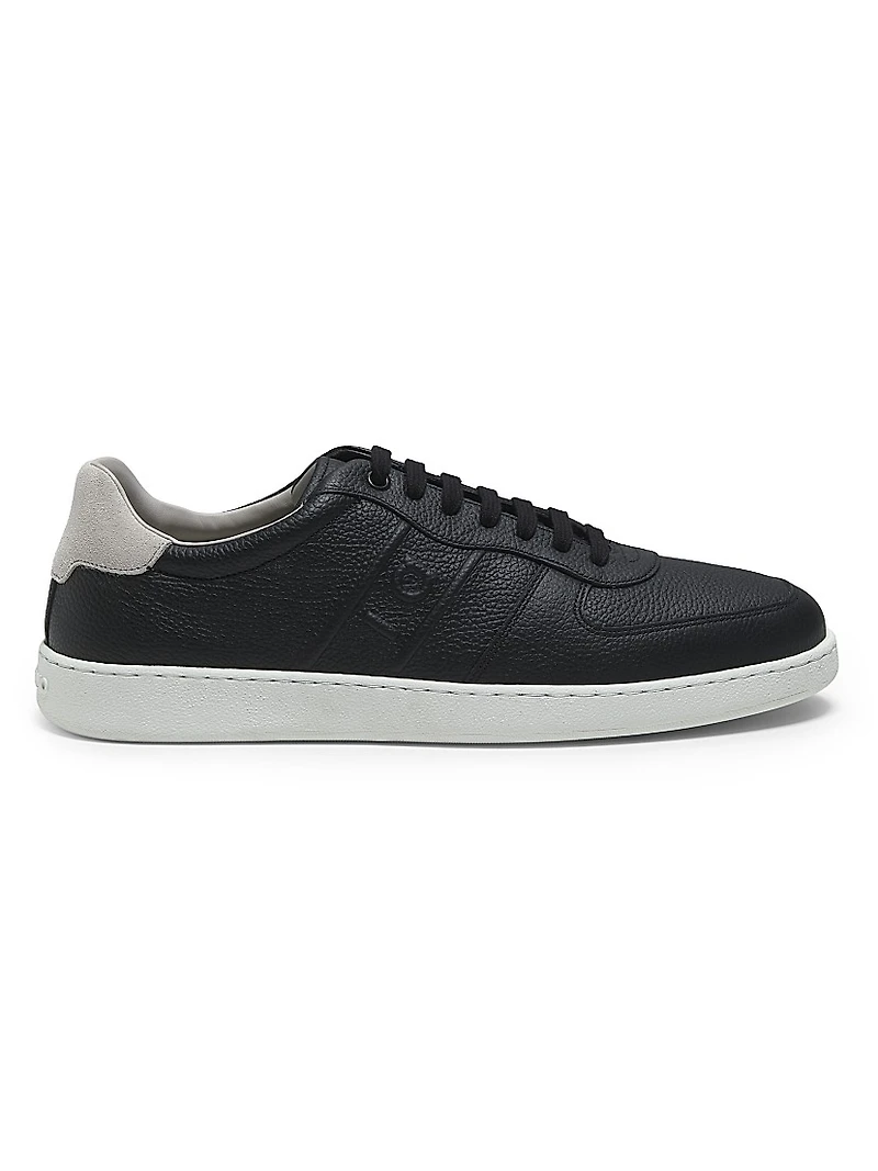 Adam Gancio-Embossed Leather Low-Top Sneakers