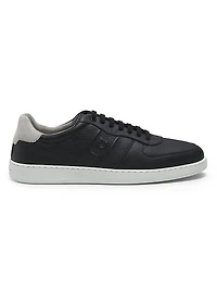 Adam Gancio-Embossed Leather Low-Top Sneakers