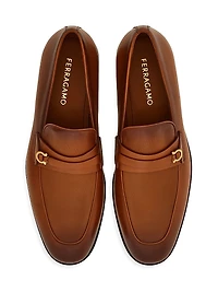 Desio Gancini Leather Loafers