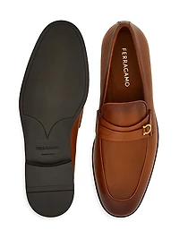 Desio Gancini Leather Loafers