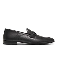 Biarritz Gancini Patterned Leather Loafers
