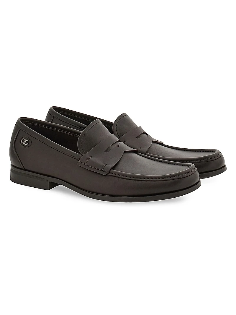 Athen Leather Penny Loafers