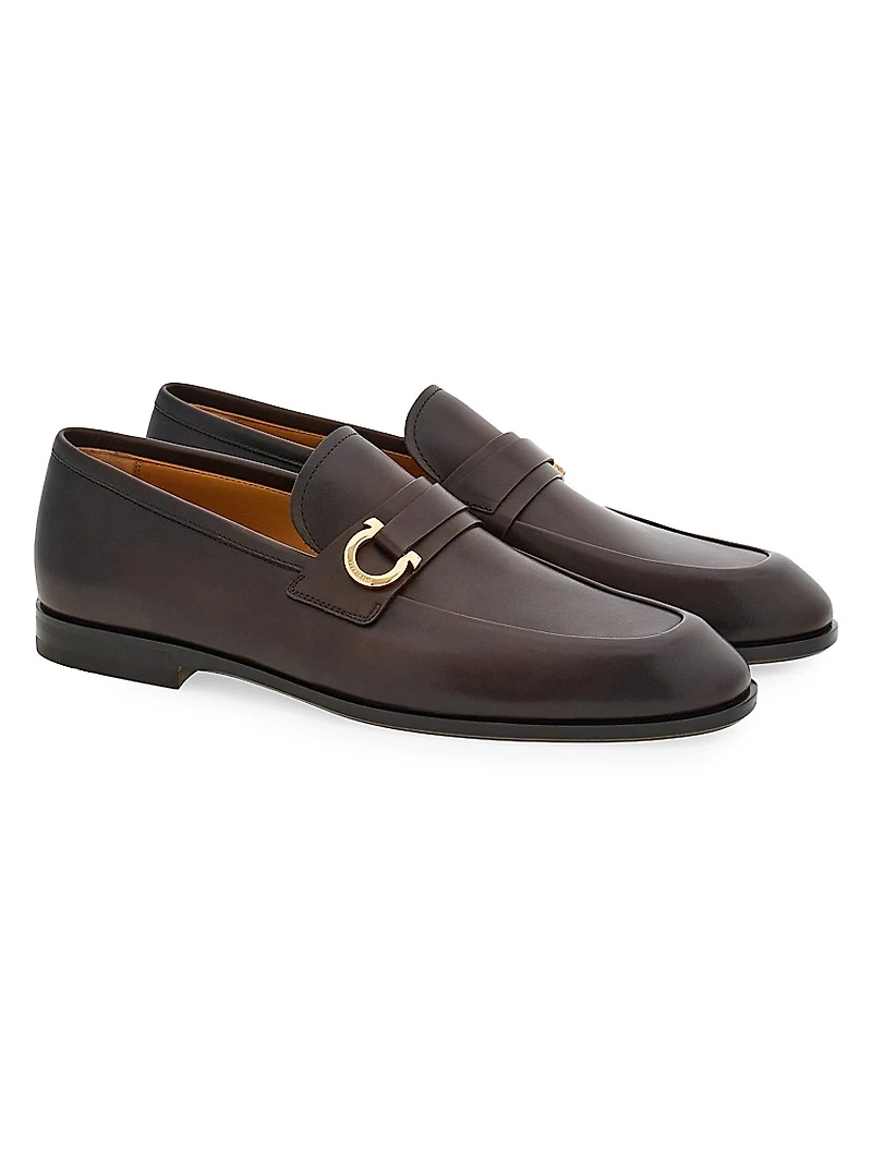 Florio Gancini Leather Loafers