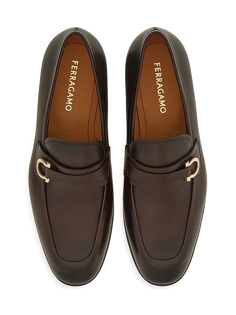 Florio Gancini Leather Loafers