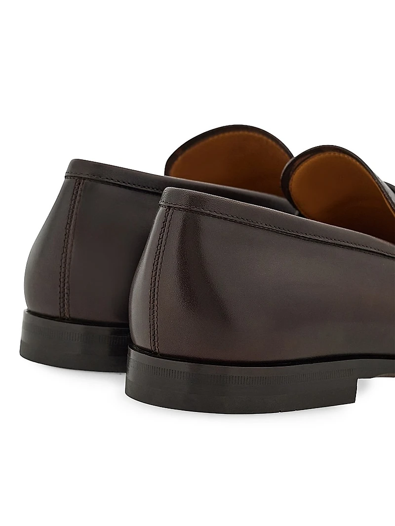 Florio Gancini Leather Loafers