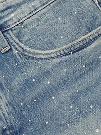 The Jessie Denim Relaxed Crystal Shorts