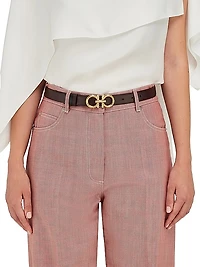 Gancini Reversible Leather Belt