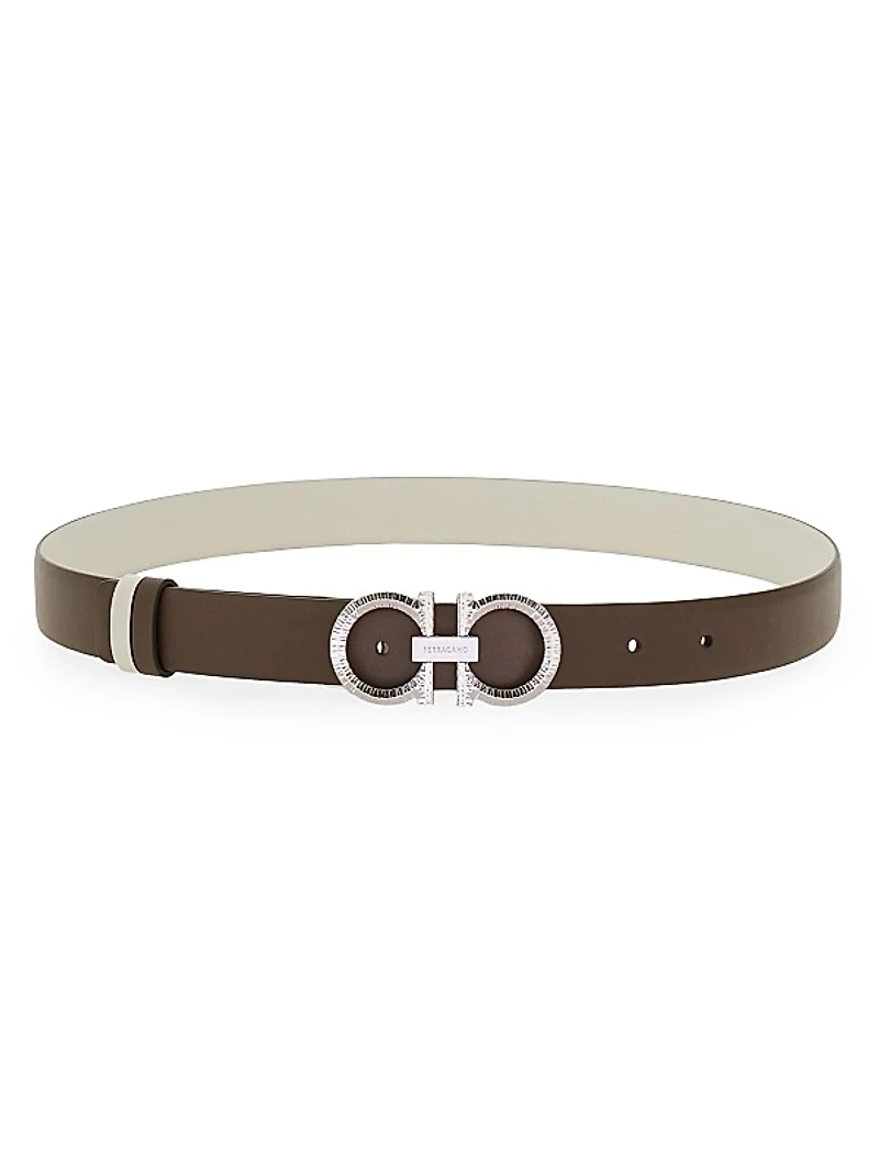 Gancini Reversible Leather Belt