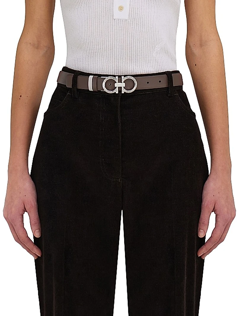 Gancini Reversible Leather Belt