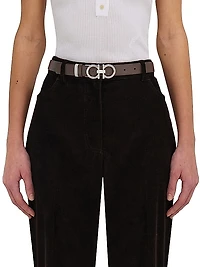 Gancini Reversible Leather Belt