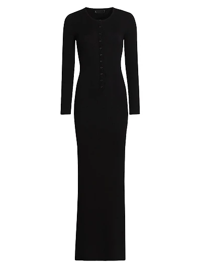 Roxy Wool Button-Front Sweaterdress