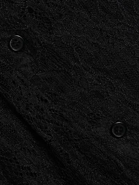 Cecily Scalloped Lace Button-Front Shirt