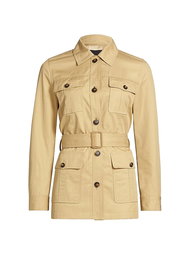 Mila Belted Cotton Cargo Jacket