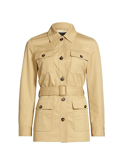 Mila Belted Cotton Cargo Jacket