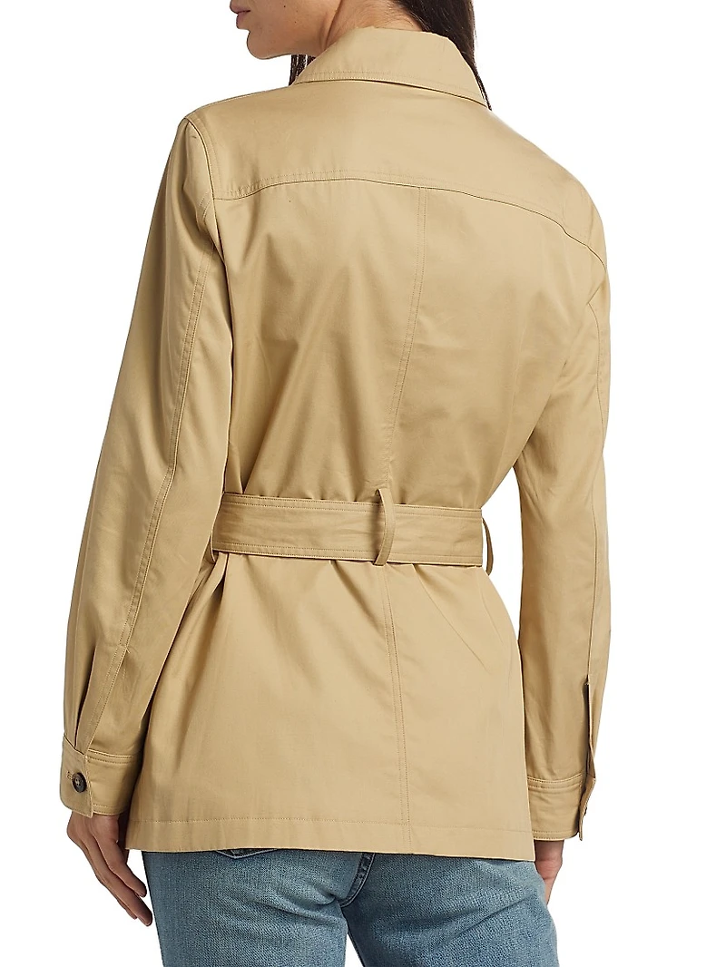 Mila Belted Cotton Cargo Jacket