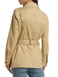 Mila Belted Cotton Cargo Jacket