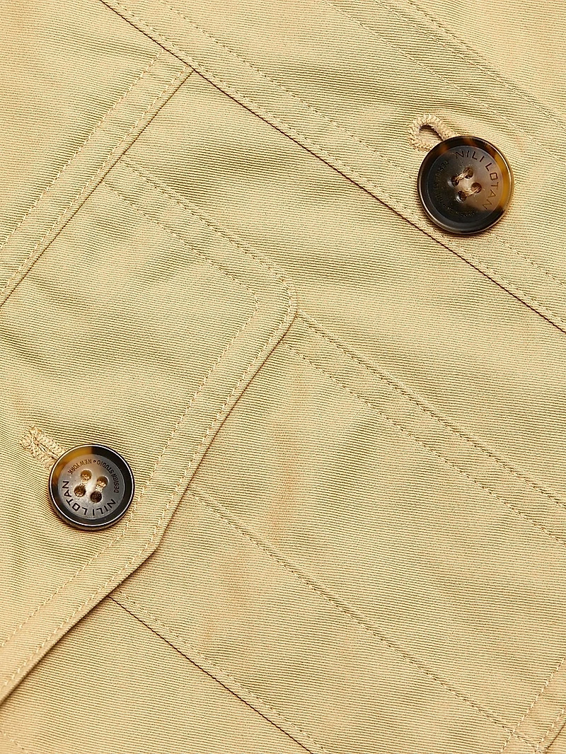 Mila Belted Cotton Cargo Jacket