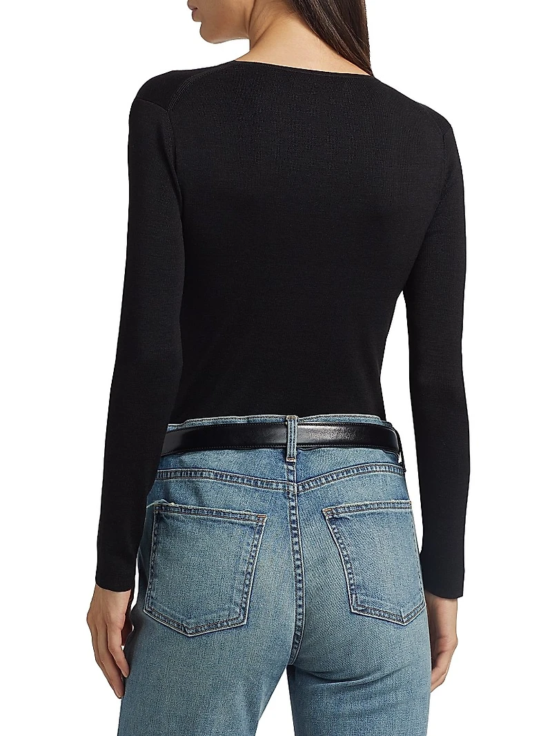 Adalynn Silk Lace-Up Bodysuit
