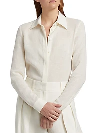 Hansen Linen Button-Front Shirt