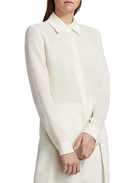 Hansen Linen Button-Front Shirt