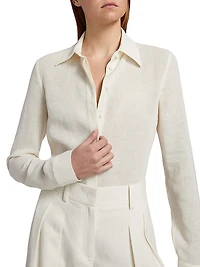 Hansen Linen Button-Front Shirt