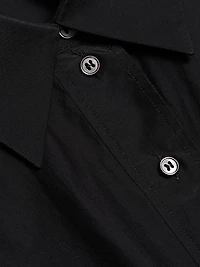 Silk-Cotton Button-Front Shirt