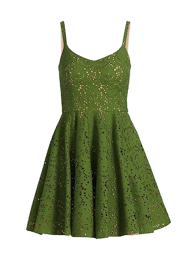 Broderie Anglaise Sleeveless Minidress