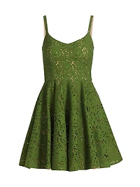 Broderie Anglaise Sleeveless Minidress