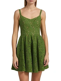 Broderie Anglaise Sleeveless Minidress