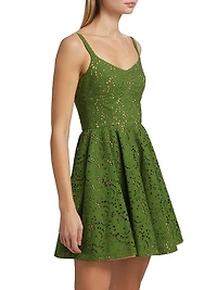 Broderie Anglaise Sleeveless Minidress