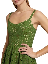 Broderie Anglaise Sleeveless Minidress