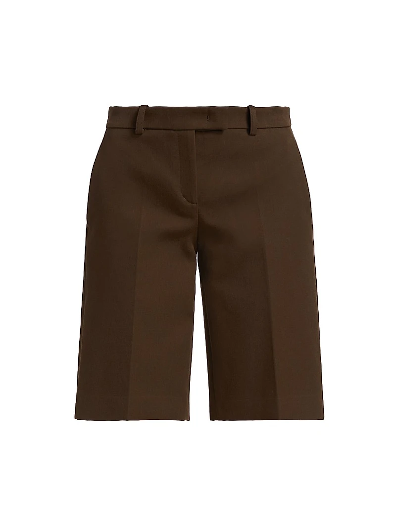 City Cotton-Blend Tailored Shorts