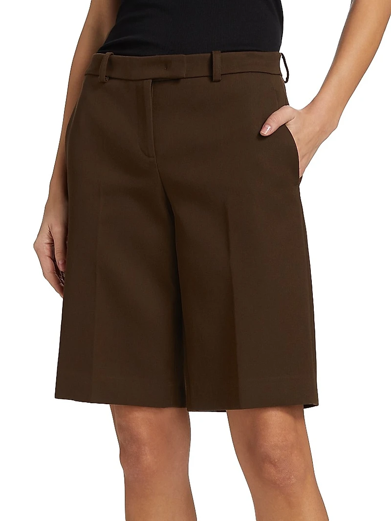 City Cotton-Blend Tailored Shorts