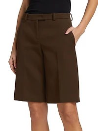 City Cotton-Blend Tailored Shorts