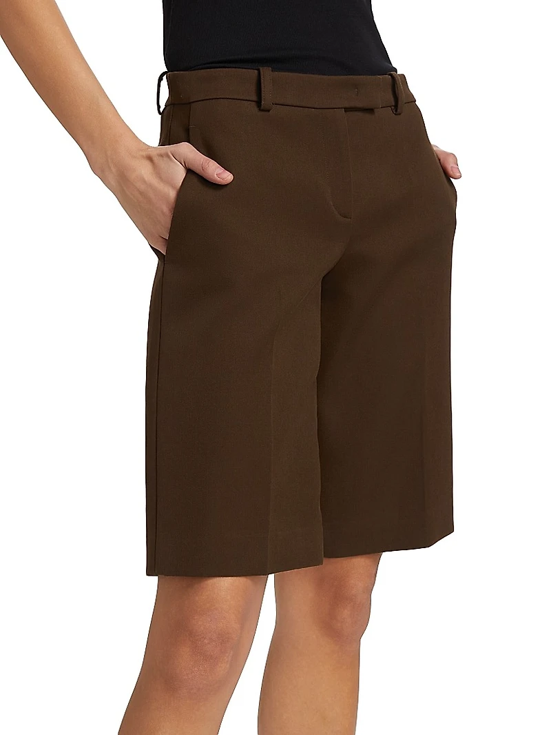 City Cotton-Blend Tailored Shorts