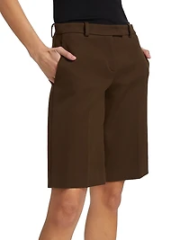 City Cotton-Blend Tailored Shorts