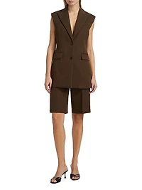 City Cotton-Blend Tailored Shorts