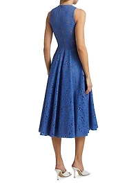 Broderie Anglaise Sleeveless Midi-Dress
