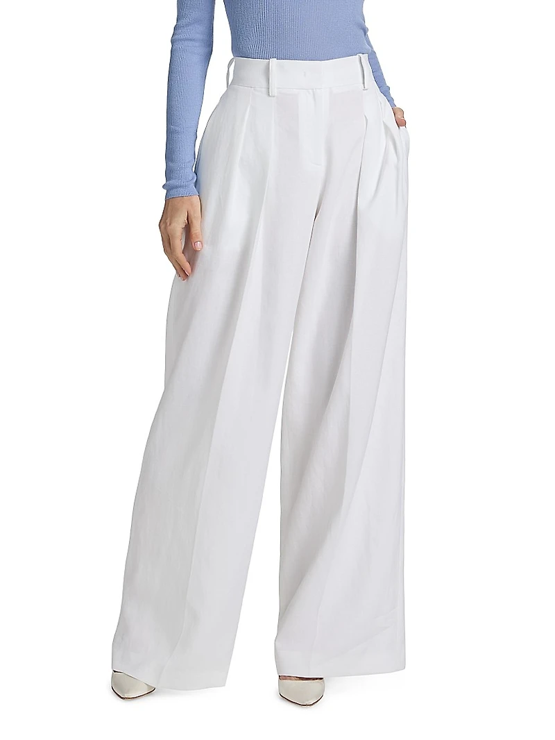 Pleated Linen Trousers