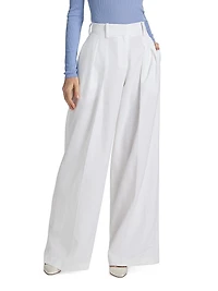 Pleated Linen Trousers