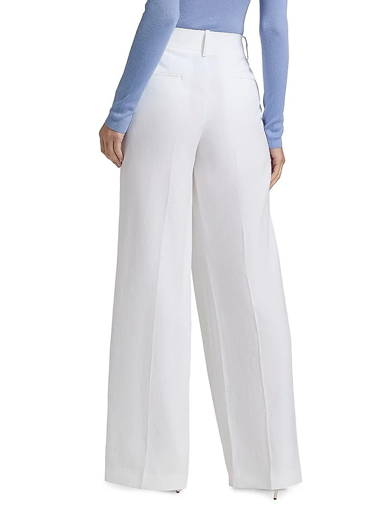 Pleated Linen Trousers