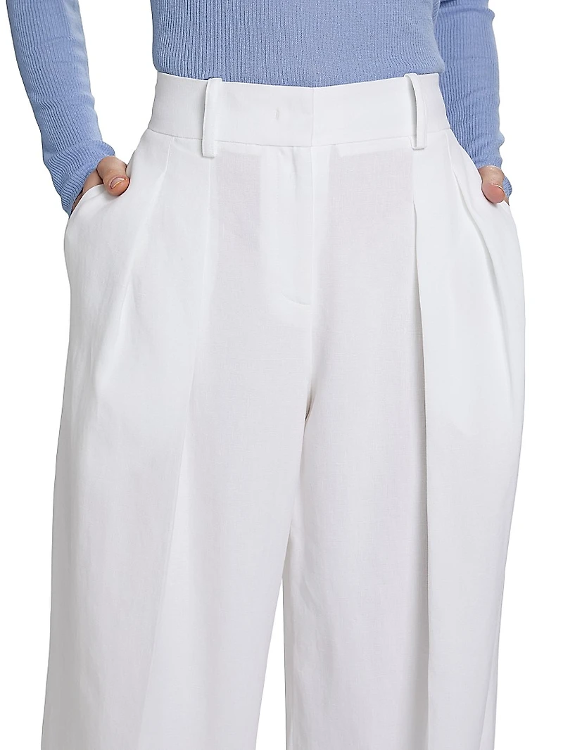 Pleated Linen Trousers