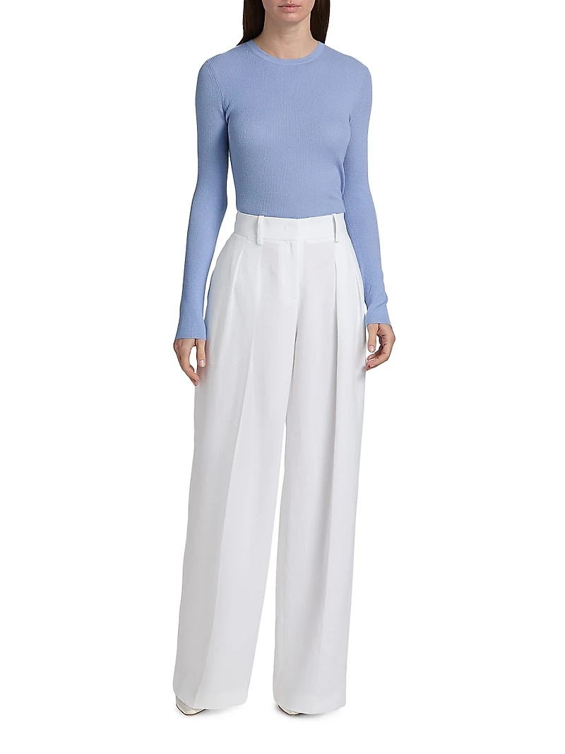 Pleated Linen Trousers