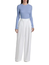 Pleated Linen Trousers