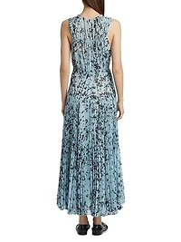 Pat Printed Crinkle Chiffon Midi-Dress