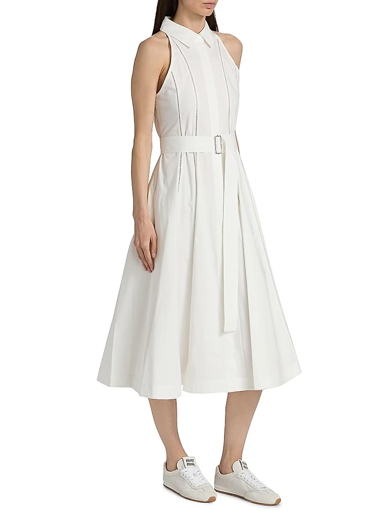 Dorothy Cotton Poplin Midi-Shirtdress