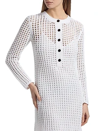 Micah Open-Knit Crochet Minidress