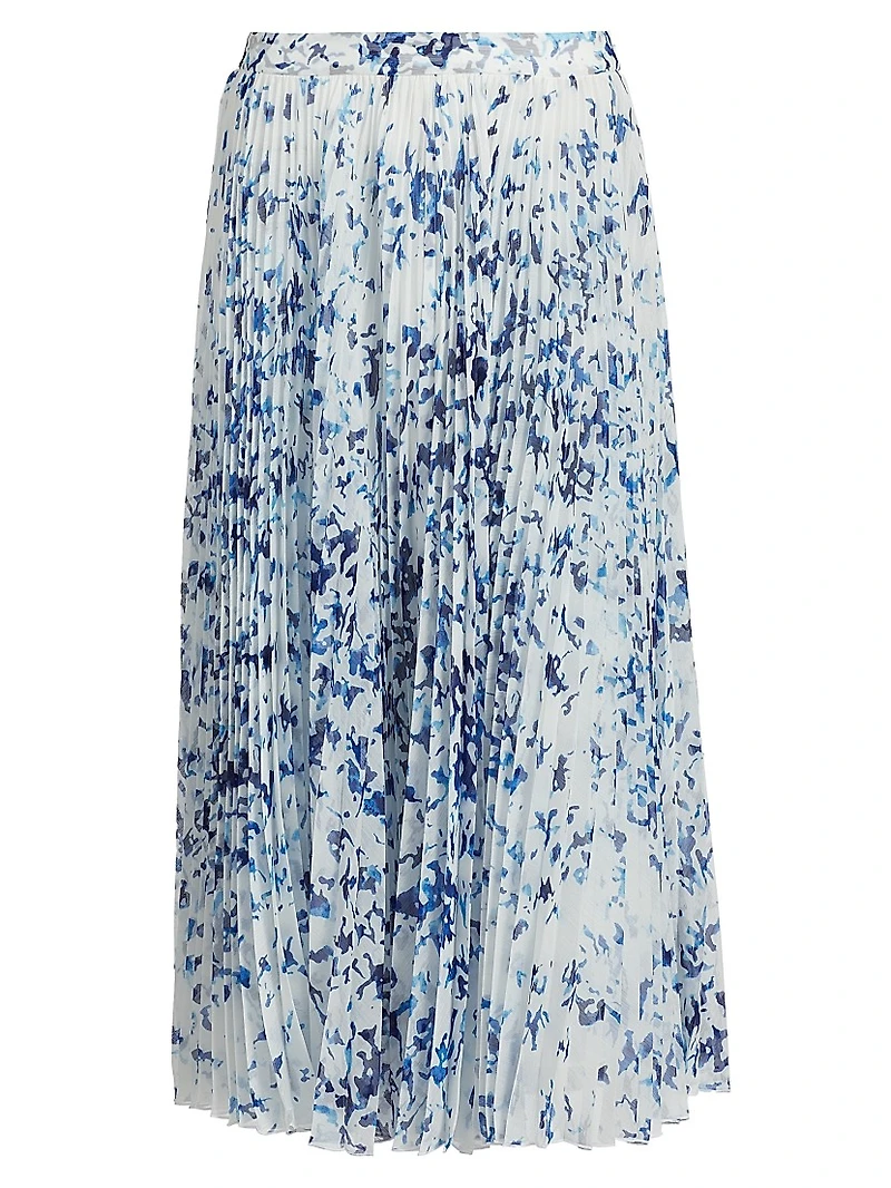 Cecily Crinled Chiffon Midi-Skirt
