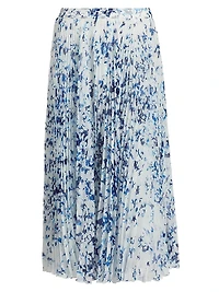 Cecily Crinled Chiffon Midi-Skirt