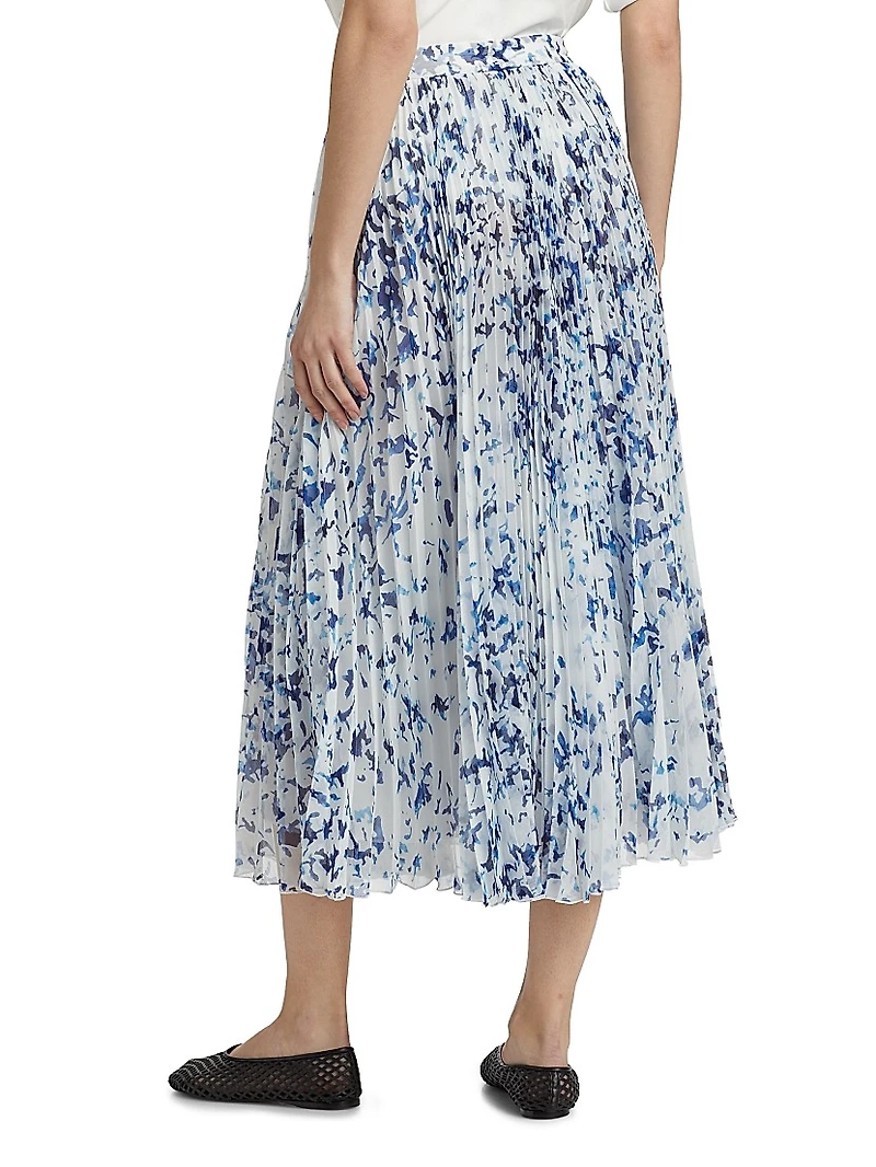 Cecily Crinled Chiffon Midi-Skirt